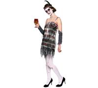 Zombie Donna Maschietta Donna Costume Charleston Gatsby Halloween Adulto Costu