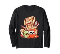 Zombie Easter Bunny Easter Egg spaventoso Pasqua adulto Horror Day Maglia a Manica