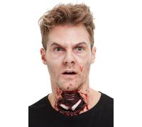 Zombie Esposti Gola Ferita Cicatrice Protesi Make Up Horror Costume Speciale F