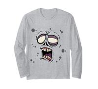 Zombie Face Carino Adorabile Kawaii Halloween Zombies Maglia a Manica