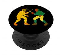 Zombie Fencer Scherma Sport - Non morti Spaventoso Boo Spook PopSockets PopGrip Adesivo