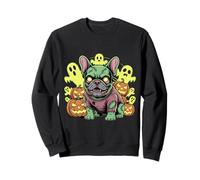 Zombie French Bulldog Cute Halloween Dog Style in Costume Felpa
