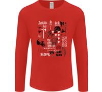 Zombie Halloween Vampiro Dracula Teschio Uomo Maniche