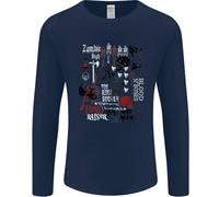 Zombie Halloween Vampiro Dracula Teschio Uomo Maniche