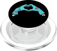 Zombie Hand Shape a Heart, Halloween Zombie Valentine's Love PopSockets PopGrip per MagSafe