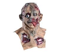 Zombie Head Masque - Copertura fatta spaventosa 22,05 pollici - Maschera del vecchio | Maschera a testa piena di lattice con dettagli di sangue inquietanti, perfetta per costumi di Halloween per adult