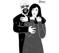 Zombie Hostage Target, bersaglio grande, 53 x 84 cm, carta 120 g/m² (5 pezzi)