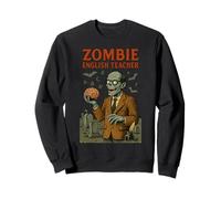 Zombie Insegnante Inglese Divertente Halloween Meme Design Felpa
