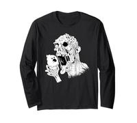 Zombie Mangiare Divertente Gioco di Parole Disegno Halloween Maglia a Manica