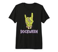 Zombie Mano Corno Segno Rockween Divertente Helloween Maglietta Premium