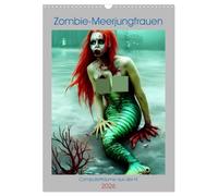 Zombie-Meerjungfrauen - Computerträume aus der KI (Wandkalender 2026 DIN A3 hoch), CALVENDO Monatskalender: Gruselige Meerjungfrauenbilder