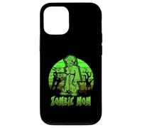 Zombie Mom Halloween Retro Sunset Funny Family Mother Custodia per iPhone 12/12 Pro