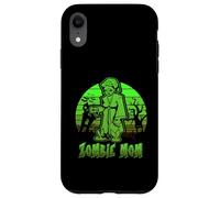 Zombie Mom Halloween Retro Sunset Funny Family Mother Custodia per iPhone XR
