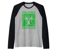 Zombie Outbreak Response Team Apocalypse Divertente Halloween Maglia con Maniche Raglan