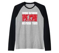 Zombie Outbreak Response Team Apocalypse Divertente Halloween Maglia con Maniche Raglan
