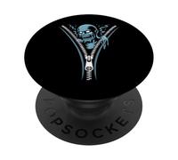 Zombie raccapricciante che emerge dall'opera d'arte di Zipper Horror PopSockets PopGrip Adesivo