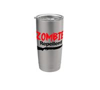 Zombie Repellente Divertente Apocalisse Sopravvivenza Zombie Repellente Bicchiere termico in acciaio inox doppia parete