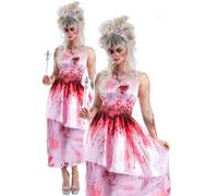 Zombie Rosa Costume da Principessa Favola Halloween UK 8-18