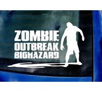 Zombie Scoppio Biohazard Novità Divertente Walking Dead Auto Parete Adesivo
