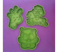 Zombie set.3 Halloween Formine Formina Cookie Cutter Taglia biscotti Stampi