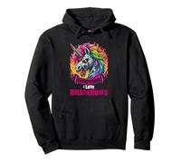 Zombie Unicorn Brains Gothic Funny I Love Brainbows Goth Felpa con Cappuccio