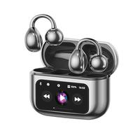 ZOMBIES CAT Auricolari Open Ear Clip-on con Schermo Touch Intelligente - Cuffie Bluetooth 5.4, Audio HiFi, Controllo Musicale & Volume, Auricolari Bluetooth per Sport,M100 Nero