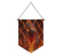 Zombies Coming Out Of The Fiery Lava - Striscione da parete da appendere con asta telescopica da parete, decorazione da parete per ufficio, scuola, classe, dormitorio, casa