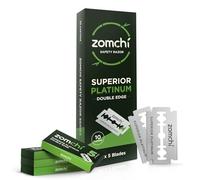 ZOMCHI 50 Lama da Rasoio di Sicurezza,lamette da barba in acciaio inox platino per uomini e donne, si adattano a tutti i rasoi standard a doppio bordo