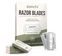 ZOMCHI Lamette da barba a doppio taglio 2.0, 100 lamette di sicurezza per la rasatura,lamette da barba in acciaio inossidabile al platino,compatibili con tutti i rasoi a doppio taglio standard