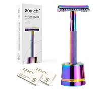 ZOMCHI Rasoio di Sicurezza da Donna, Rasoio di Sicurezza a 5 Lame, Rasoio da Donna con Scatola Delicata, Senza Plastica - Vertical Rainbow