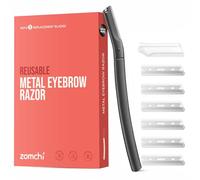 ZOMCHI Rasoio per sopracciglia - Rasoio Viso Donna con 6 lamette - Rasoio per Sopracciglia e Dermaplaning - per Tagliare e Modellare Le Sopracciglia - per donna e uomini - Nero