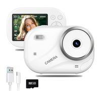 ZOMFOM Fotocamera digitale per adolescenti, 48 MP autofocus punto e scatto fotocamera anti-shake con zoom 16X, videocamera 4K UHD, scheda da 32 GB, fotocamera portatile compatta per vlogging per