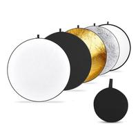 ZOMKIFA 5 in 1 Pannello Rotondo, Riflettore Fotografico, 60cm, Pieghevole, per Ritratti Selfie Fotografia Di Matrimonio