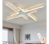 ZOMLBOF Plafoniera LED con Telecomando e APP,Design Geometrico Minimalista | 86cm 3 Temperature di Colore Lampadario Soggiorno Dimmerabile da con Memoria,Lampadari dal per Camera da Letto Sala