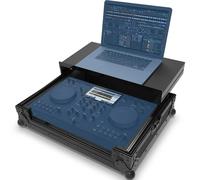 Zomo Flightcase A-Omni-Duo Plus NSE - Compatibile con AlphaTheta OMNIS-DUO - Case per attrezzature DJ con vassoio per computer portatile, 589 x 445 x 201 mm, nero, compensato robusto