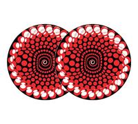 ZOMO SLIPMAT_BALLS RED feltri tappetini panni sottodisco per giradischi DJ NUOV