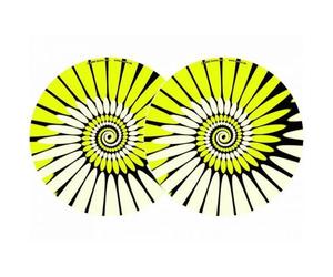 ZOMO SLIPMAT_PAINT YELLOW coppia panni sottodisco giradischi DJ scratch