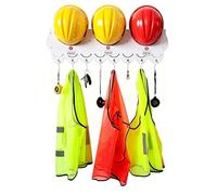 ZomoQryn Robusto Portacaschi Parete Organizer per Elmetti Sicurezza Dotato Ganci Pannelli In Composito Legno-Pvc Ideale per Officine Uffici e Aree Ricreative Triple Slot-80.5cm