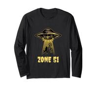Zona 51 Alien Base Secrete Nevada USA Bicicletta UFO Maglia a Manica