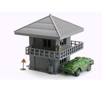 Zona Alfa Torre di Guardia - Tavolo Stampato 3D - Torre di Osservazione Postapocalittica con Balcone - Scala da 15 mm, 20 mm o 28 mm - Miniatura Wargaming Terrain (15 mm)