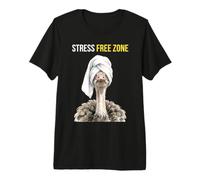Zona Antistress Struzzo Spa Head Wrap Funny Wildlife Pun Maglietta Premium