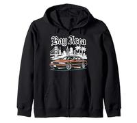 Zona della Baia California Bear Retro San Francisco Oakland 510 SF Felpa con Cappuccio