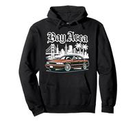 Zona della Baia California Bear Retro San Francisco Oakland 510 SF Felpa con Cappuccio