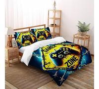 zona gioco Set Di Biancheria Da Letto artee Copripiumino 2 Pezzi Comfort in Microfibra Per Coppia Adulti Doppia Con Chiusura Double（200x200cm）