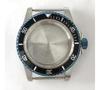 ZONABSQQ Cassa for orologio in acciaio inossidabile con specchio acrilico, pezzi di ricambio for cassa NH35, movimento meccanico NH36, copertura for orologio da 39,5 mm(Black White Bead)
