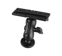 ZONADAH Fish Finder Base di montaggio Fish Finder Staffa Piastra GPS Supporto per barca Rotante Supporto per barca Regolabile a 360 gradi Cremagliera per Barca Canoa Kayak