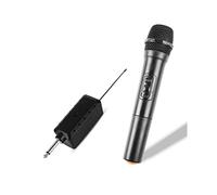 ZONADAH Microfono radio singolo, sistema microfono ricaricabile con ricevitore e anello antiscivolo, distanza di trasmissione 30-100 metri per canto karaoke, discorso pubblico, matrimonio,