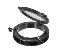 ZONADAH Oblò nero per barca, yacht, apertura rotonda 215 mm, plastica ABS, portello, oblò, finestra di ricambio, oblò per marina, barca, yacht, camper, nero