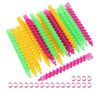 ZONADAH Set di 20 onde a spirale in plastica colorata per parrucchieri, styling, bigodini, permanenti, bigodini, strumenti da salone per donne e ragazze