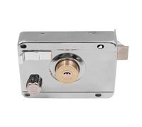 ZONADAH Set di serrature per porte esterne, chiavistello interno con 5 chiavi, serratura a cilindro in acciaio inox, set di blocco per cerchioni con alloggiamento per carte di credito, chiavistello
